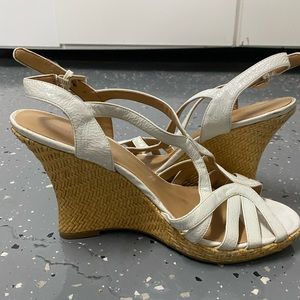 White and tan wedges